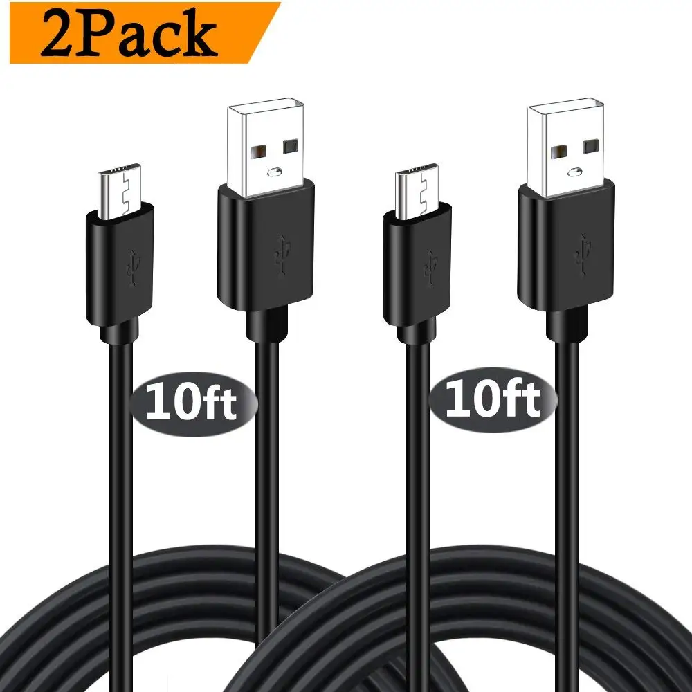10FT 2Pack Power Extension Cable For WyzeCam, Yi Camera, Oculus Go, Echo Dot Kid Edition, Nest Cam, Netvue, Arlo Pro Q, Blink, Furbo Dog And Home Security Camera