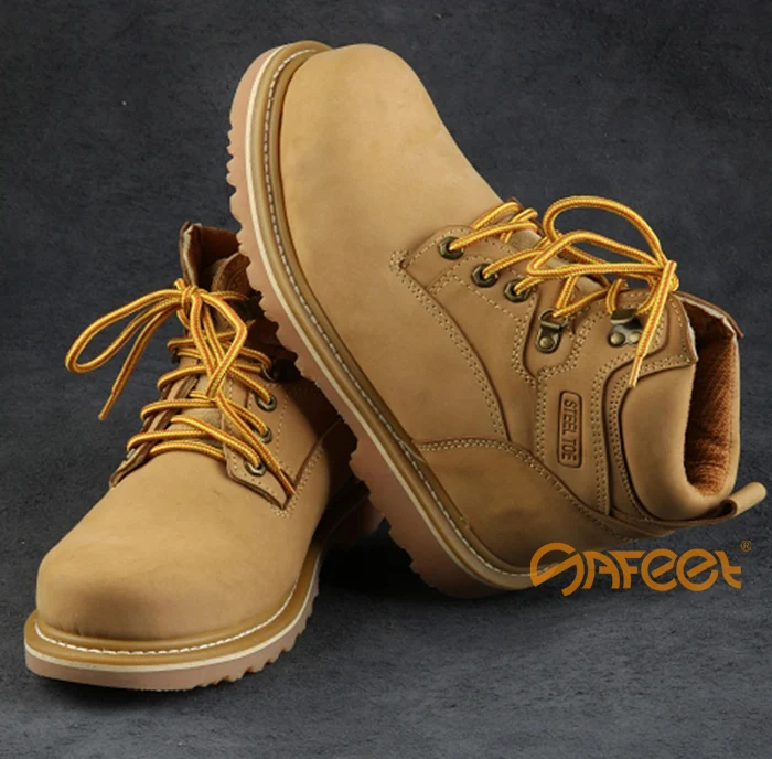 Top Leather Ansi Safety Shoes And Wholesale Work Boots With Steel Toe And Steel Plate Factory