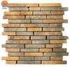 Rusty and Beige Wall Random Strip Mosaic Tiles
