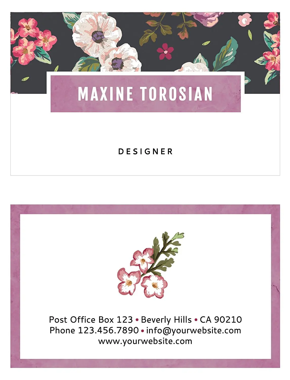 Custom Color Business Cards Find Get Quotations Blossom Custom Business Cards By Lu Design Personalized Customized For Women
