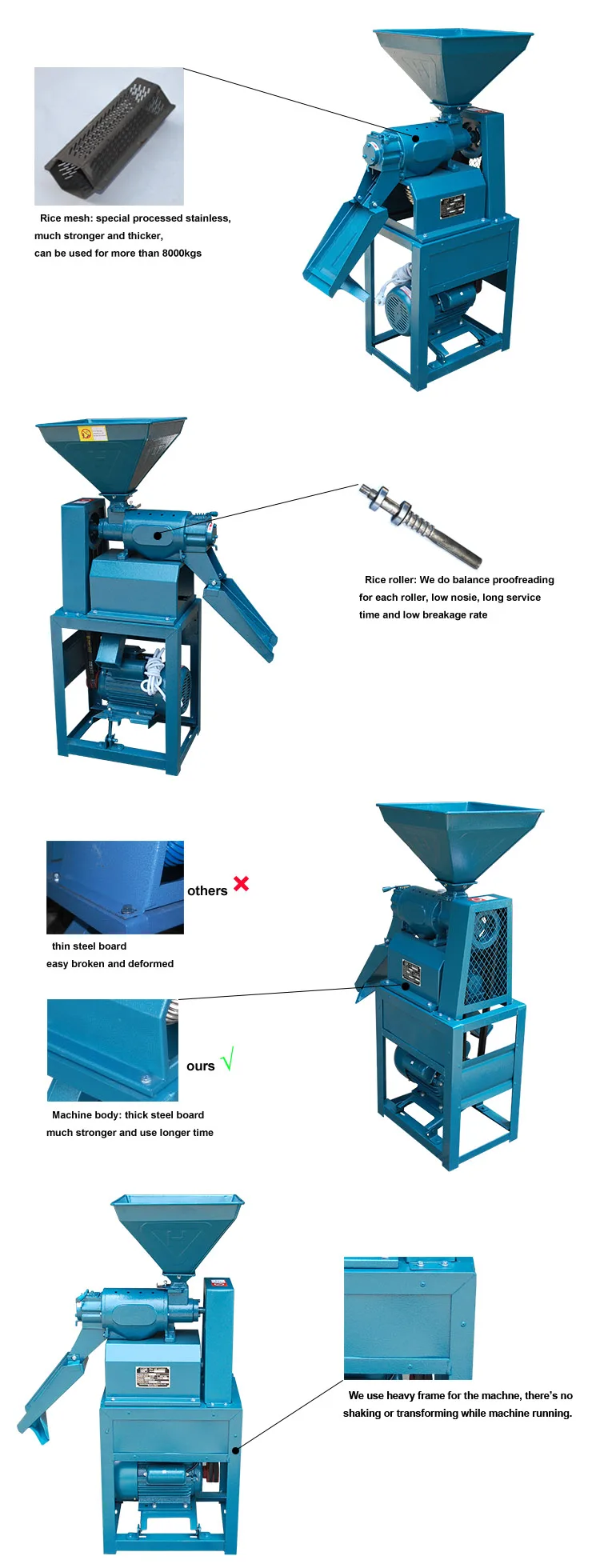 Rice husking machine small model rice mill