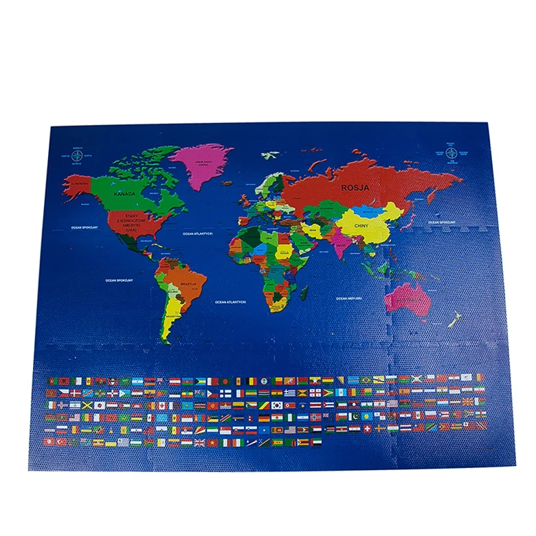 world map foam puzzle mat