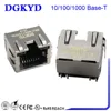 Factory Direct Supply DGKYD KRJ-60SGYZENL 8P8C Jacks with LED Metal Shielded 10/100/1000 BASE-TX Cat5e Tab up RJ45 Connectors