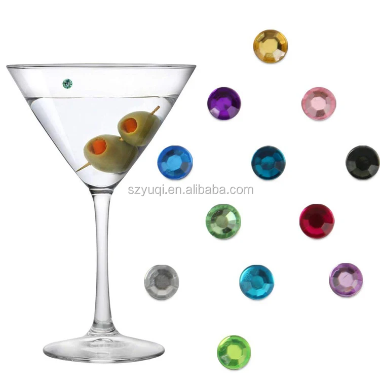 Wine Bar Accessories 2019 Magnetic Wine Glass Charms Drink Markers Charm Rings