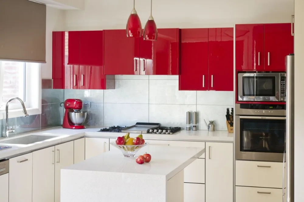 Red Lacquer Kitchen Cabinet,High Gloss Lacquer Kitchen Cabinet Doors ...