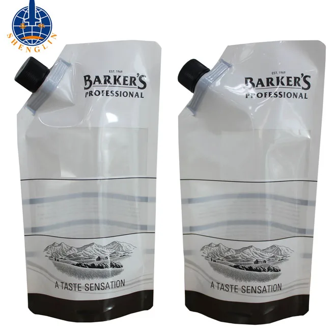 Custom Plastic Drinking Water Sachet Bags Beverage Pouch Bag With Spout