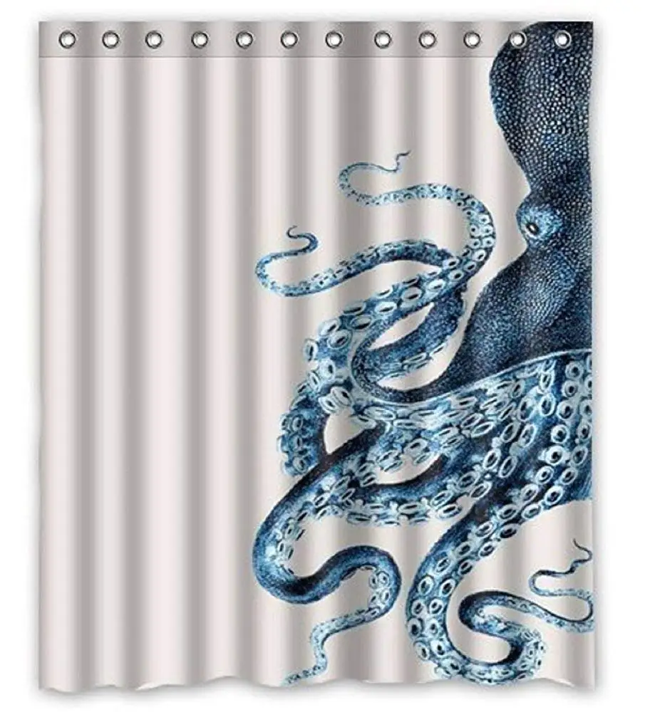 Bathroom Decor Vandarllin Custom Octopus Steampunk Ocean Shower Curtain Set With Bath Mats Rugs 60x72 Octopus 4 Bathroom Accessory Sets