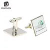 digital photo printing logo custom wedding unique silver cuff links