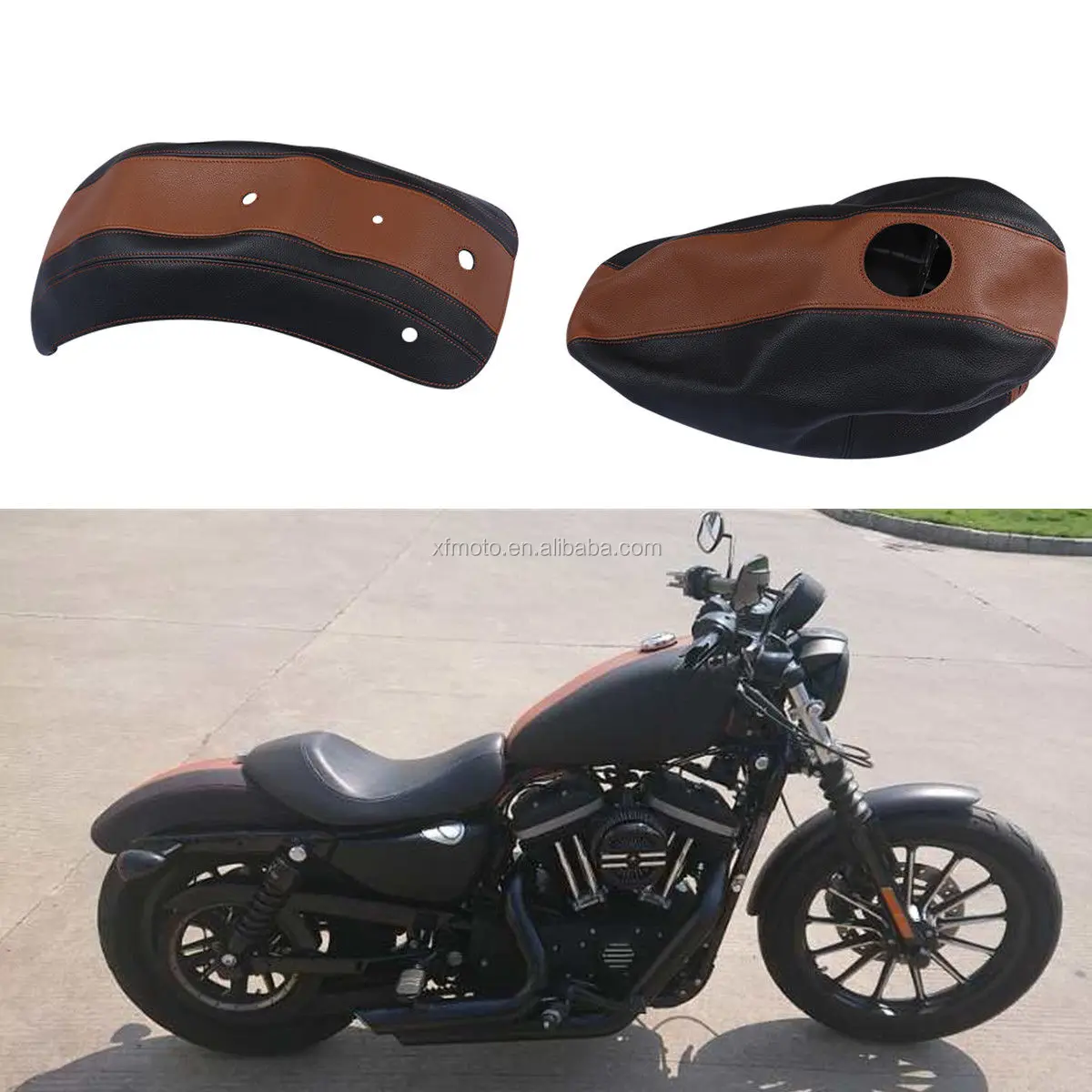 Tcmt Xf2906c195 Leather Gas Tank Cover Fender Protector Fits For