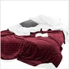 New jacquard lamb double layer composite hemp blanket
