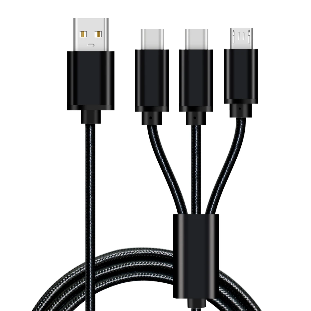 3 in 1 multi usb data rapid charging cable for phone android usb