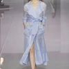 A2828 Women Organza Light See Through Blue Color White Color Long Sequin Coat Maxi Women Jacket Wholesale