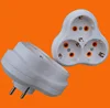 Floush mount three gang earthed socket