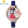 WJ-7056 Vogue Wedding Girl Quartz Handwatches Monkey Women Wrist Watches Bright Leather Watches