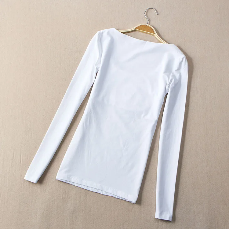 Baju Kaos Lengan Panjang Wanita Polos - Kumpulan Model Kemeja