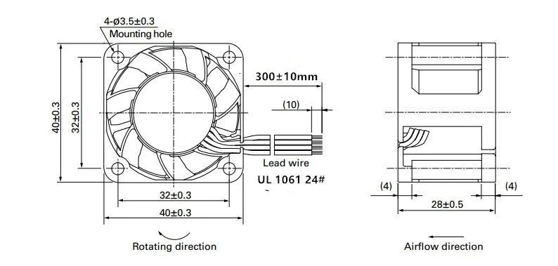 High Speed Big Airflow Dc Fan 40x40x28mm 12v 20000rpm Cpu Cooling Fan ...