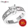 Jewelry Finding Top Quality Proposal Design Cubic Zircon Main Stone Engagement Ring