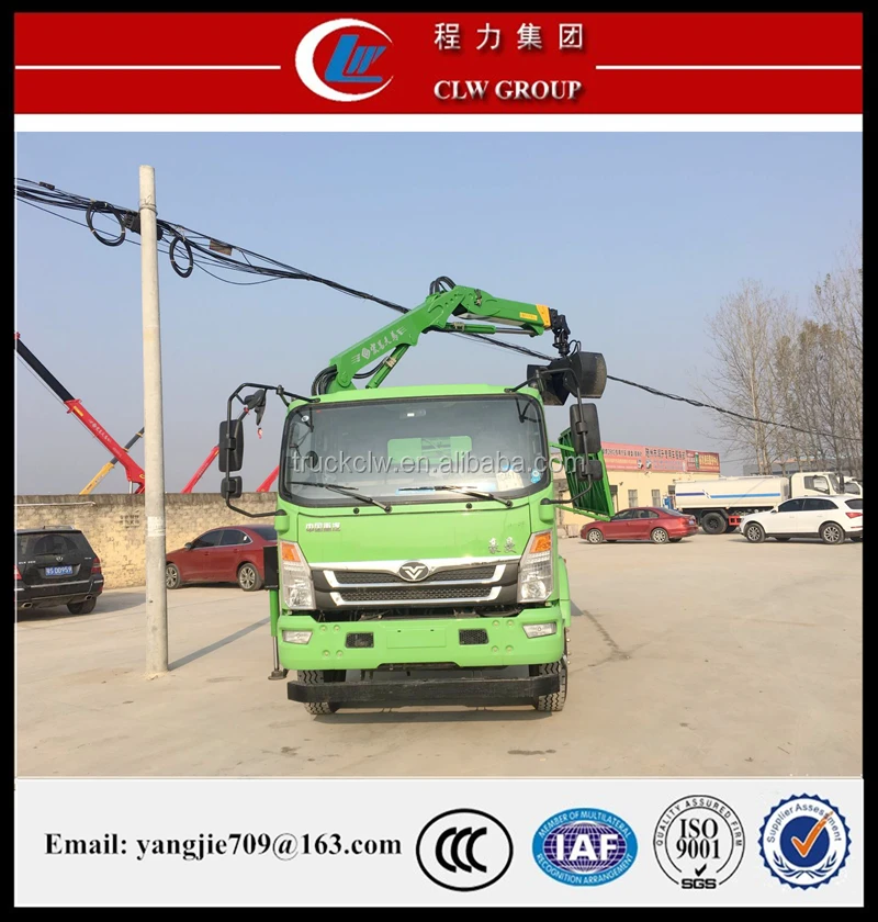 Original Sinotruk Dump Truck Mounted With 3.2tons Grab Bucket Crane