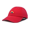 Wholesale Custom Rainbow Cap Hip Hop Solid Color Embroidery Dad Hat Baseball Cap Cotton