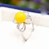 100% 925 Sterling Silver Korean Style Rings Jewelry Adjustable Lucky Grass Blank Ring Base Setting For Inlay DIY Accessories