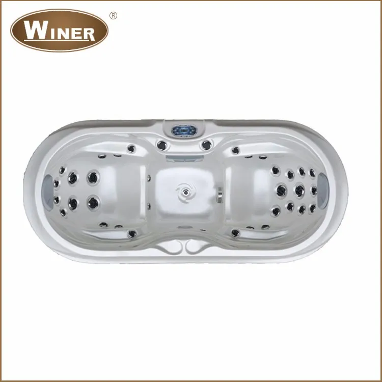 Guangzhou Winer outdoor Indoor Musical acrylic portable 2 person leg spa bath massage hot tub