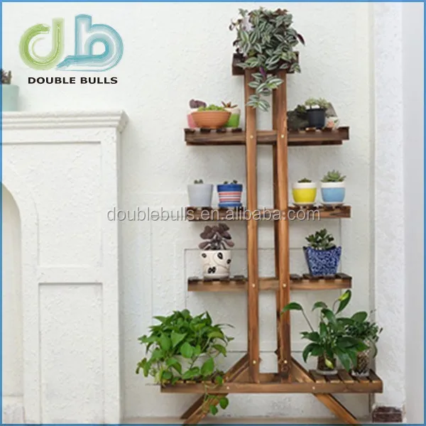 Wholesale Eudipleural Fivelayer Indoor Wooden Flower Shelf Buy