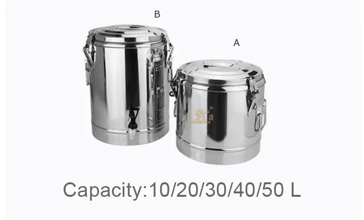 Stainless steel milk tea pail barrel FT-02207