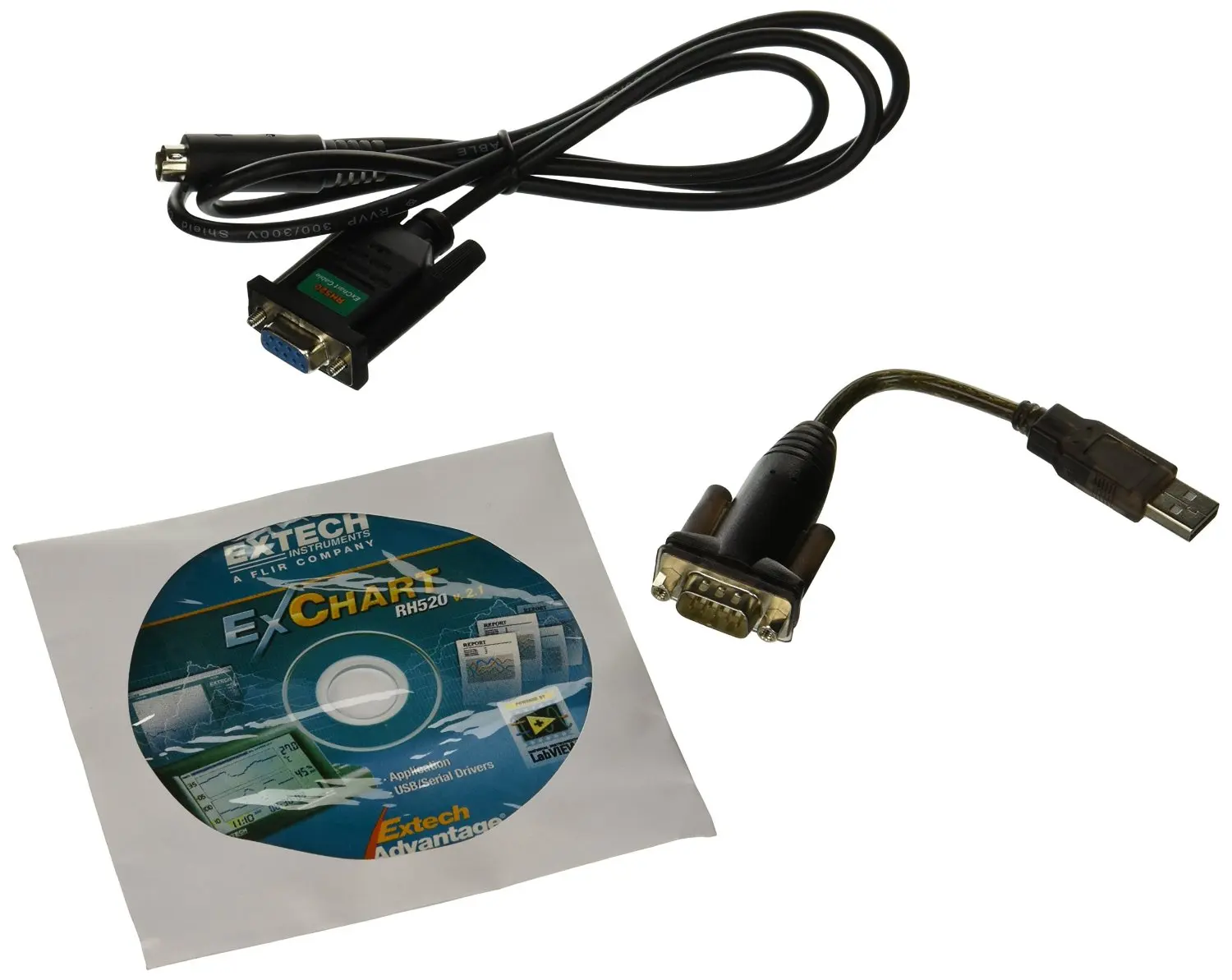 Extech SW520 Software and Cable Kit For Extech RH520A Humidity and Temperature Chart Recorder