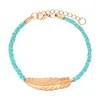 Jewelry Manufacturer Handmade Custom Feather Charm Braided Cord Bracelet