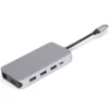 OEM USB 3.1 Type C Male to HDMI+RJ45+USB 3.0 HUBx4+SD+TF+PD Charging USB-C Docking with 9 ports