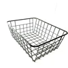 black coating hanging wire storage basket for kitchen pantry cabinet