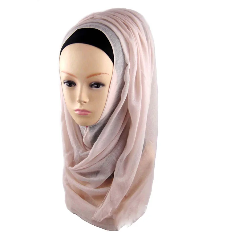 New Plain Scarf Muslim Arab Hijab Vintage Style Chiffon Malaysia Scarf Hijabs Female Voile Wraps