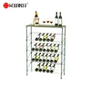 Slanted Metal Grape Wine Display Shelf with MDF Board at the Top