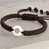 Private order 2018 Wholesale name weaving rope compass bracelet custom logo stainless steel jewelry