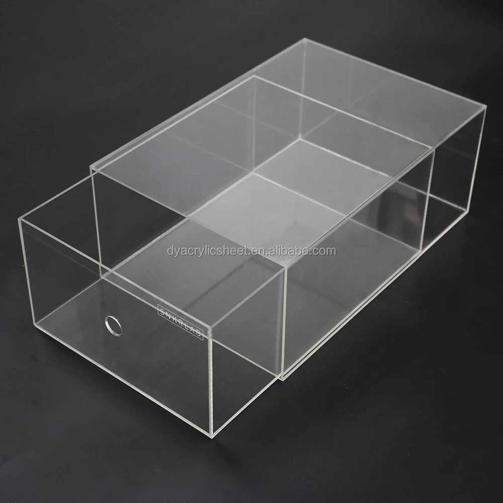 Mid-heeled Shoe Boxes Acrylic Material 
