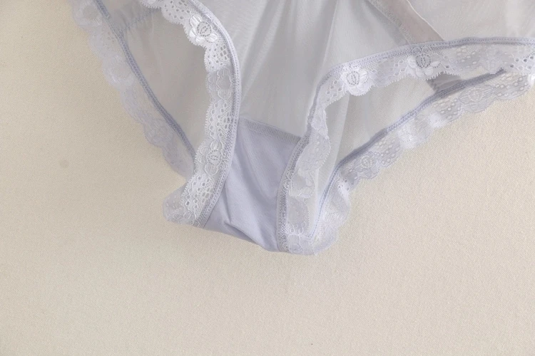 Low waist breathable young girls underwear sexy lace mesh transparent ladies panties