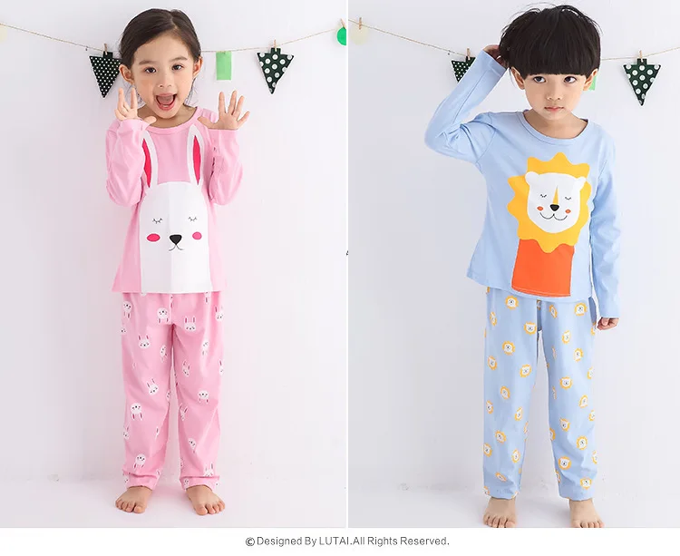 FEITONG 1Set Long Sleeves Girls Boys Baby Children Clothing Suits Sleepwear 