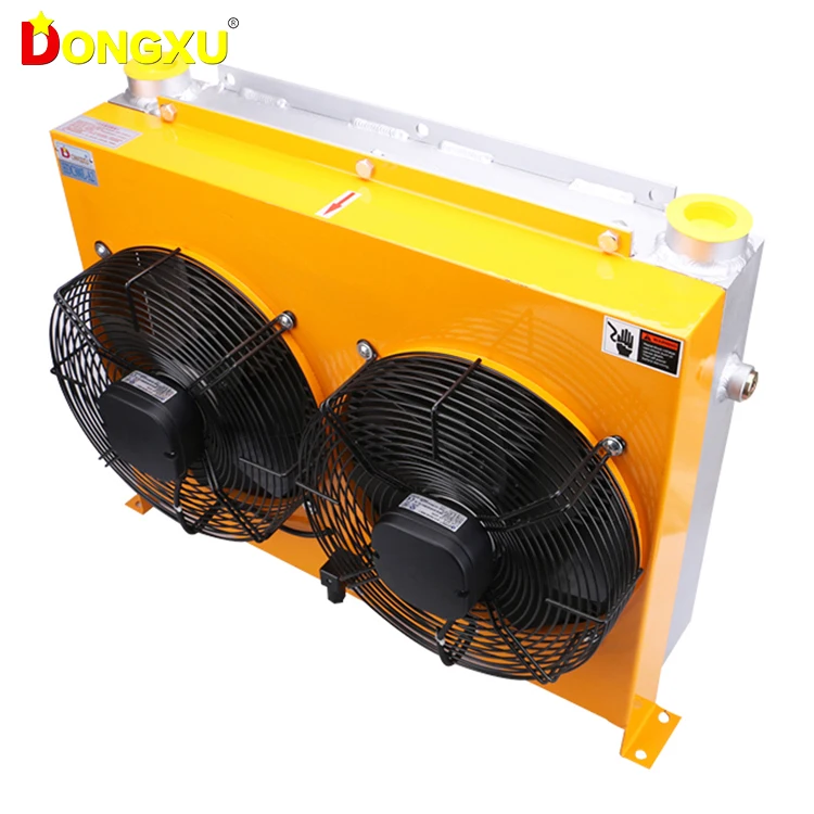 Two fans aluminum fin type hydraulic large size air heat exchanger