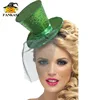 Glitter Mini top hat headband with gauze
