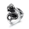 Cool Fashion Unique Animal Style Male Rings 316L stainless steel Snake Mascot Male Ring