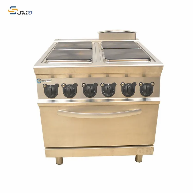 Stainless Steel Commercial Cooking Equipment 4 Burner Hot Plate