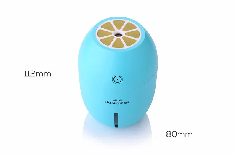 7-colors Colorful Nightlight Portable Cute Lemon USB Air Spray Diffuser Car Humidifier
