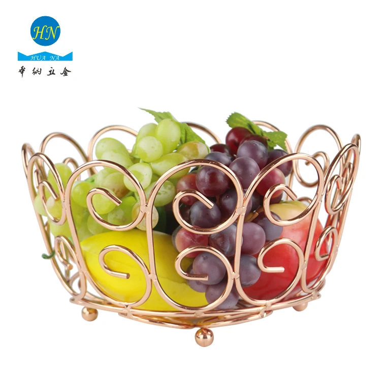 Heart Series Metal Fruit Basket Holder Kitchen Dining Table Heart Series Metal Fruit Basket Holder