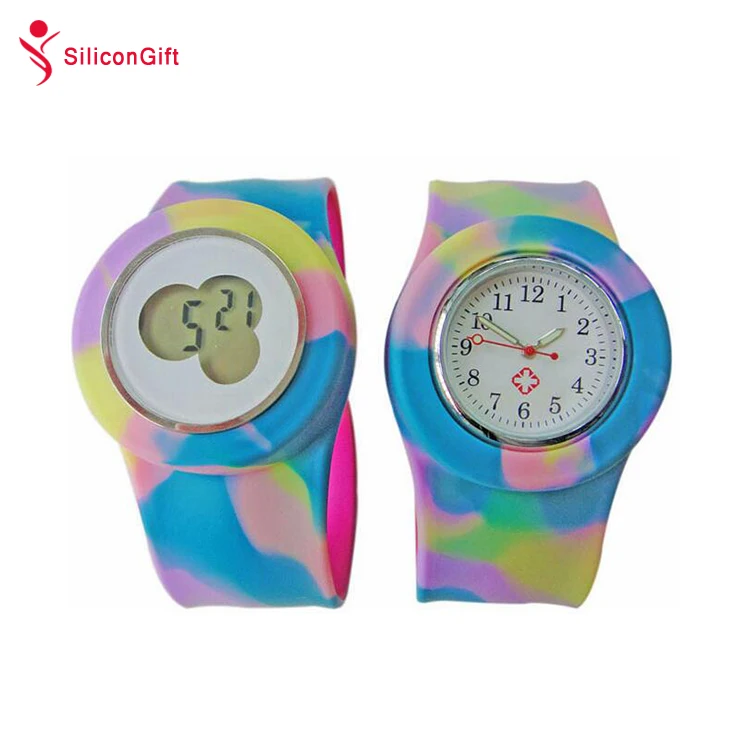 Silicone Snap Bracelet Watches Assorted Designs Colours one supplied only 