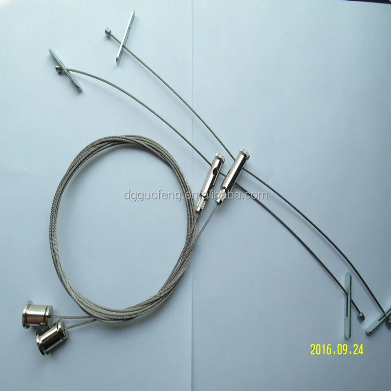 Diferentes tipos de acero inoxidable de techo cable de suspensión para