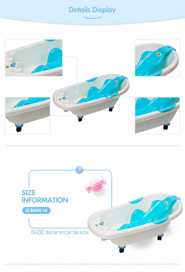 Baby Bath Tub With Stand/ Bath Tub With Temperature Sensor Blue Buy