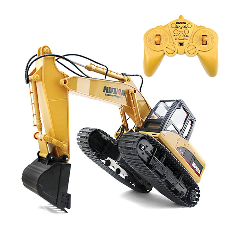 HUINA 1550 RC Metal Excavator - 15ch Remote Control Truck