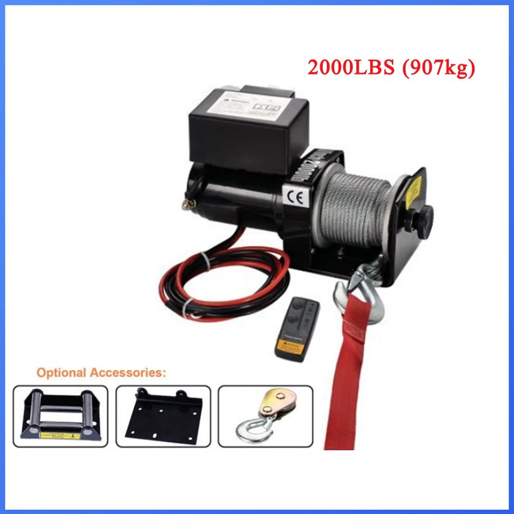 12v 2000lbs Capacity Electric Winch Buy Electric Winch,2000lbs