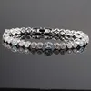High Quality Jewelry Shiny White Blue Crystal Sapphire Ruby Cubic Zircon Tennis Bracelet