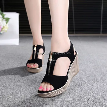 ladies platform wedges